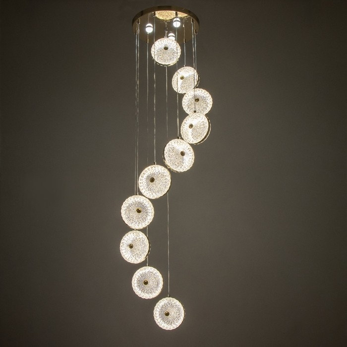 Каскад Каскад "Ледис" 10LED+3LED 99Вт ПДУ золото 40х40х200см BayerLux