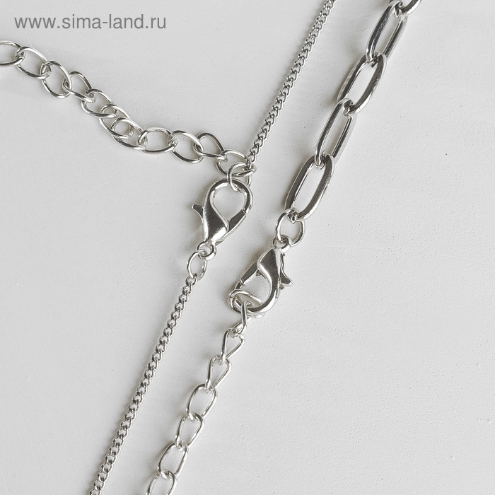 Кулон «Цепь» буква R, цвет серебро, 56 см