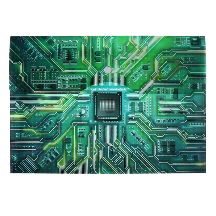 Папка-конверт Папка-конверт "Чип" на кнопке А4, 350 мкр