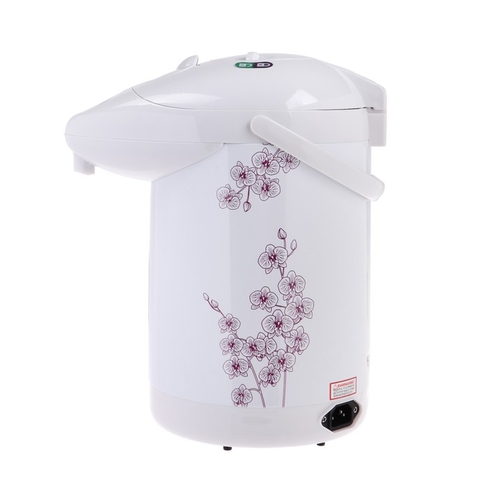 Термопот Homestar HS-5001, 750 Вт, 2.5 л, белый с рисунком  Термопот Homestar HS-5001, 750 Вт, 2.5 л, белый с рисунком "Цветы"