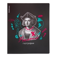 Тетрадь предметная ГЕОГРАФИЯ, 48 листов в клетку, ErichKrause Persons, пластиковая обложка, шелкография, блок офсет 100% белизна, инфо-блок
