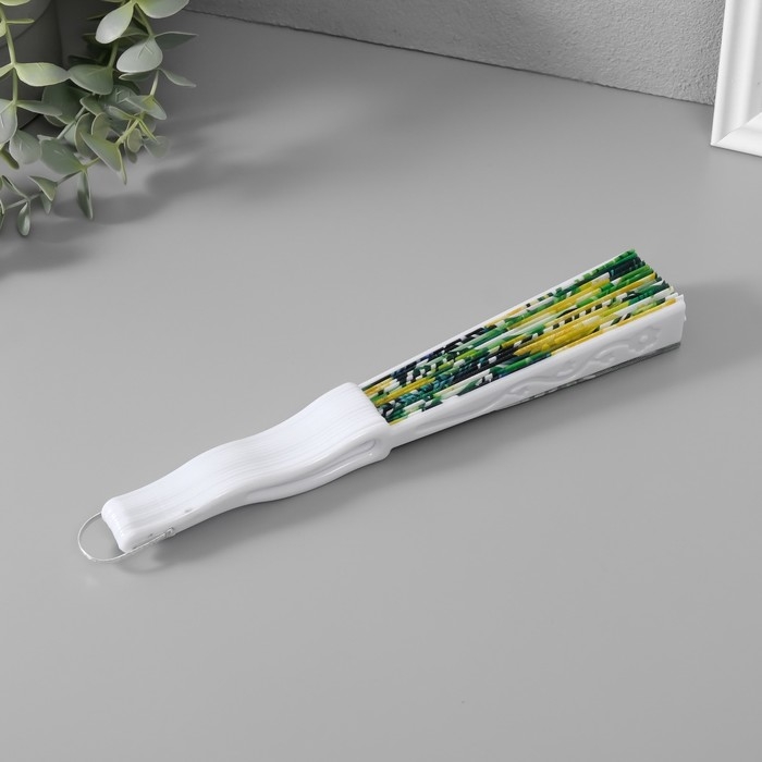 Веер пластик, текстиль  Веер пластик, текстиль "Летнее настроение" МИКС 23 см