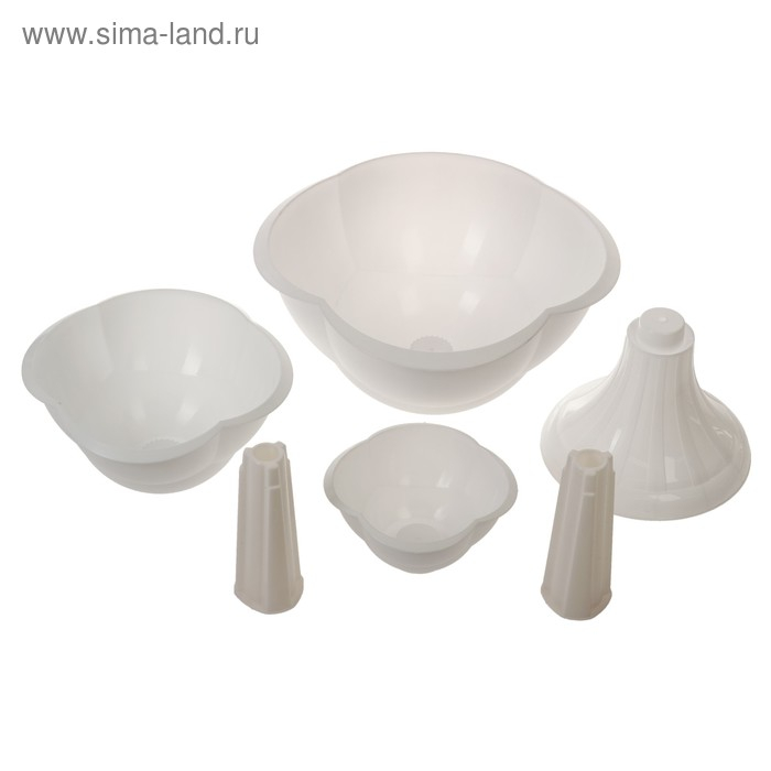 Клумба пластиковая, 3 яруса, d = 27–40–55 см, h = 90 см, белая, «Водопад» Клумба пластиковая, 3 яруса, d = 27–40–55 см, h = 90 см, белая, «Водопад»