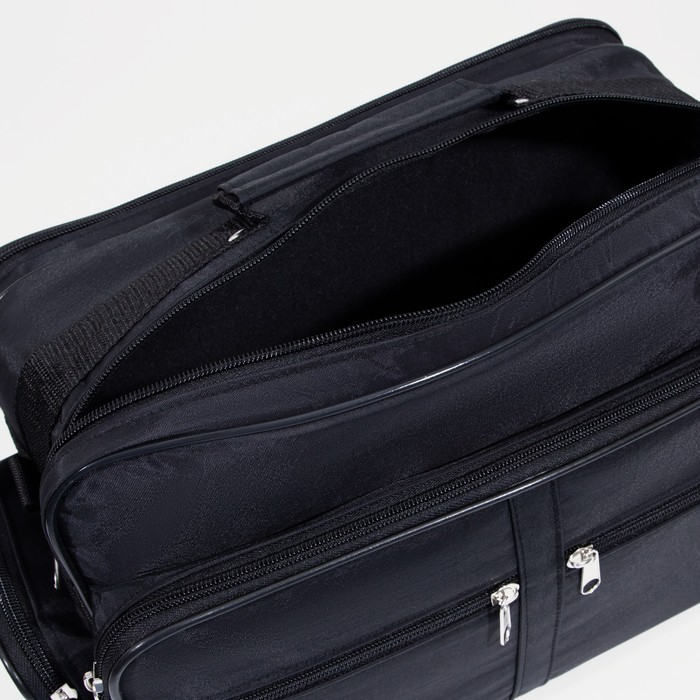 Сумка мужская «ЗФТС», цвет чёрный Сумка мужская «ЗФТС», цвет чёрный