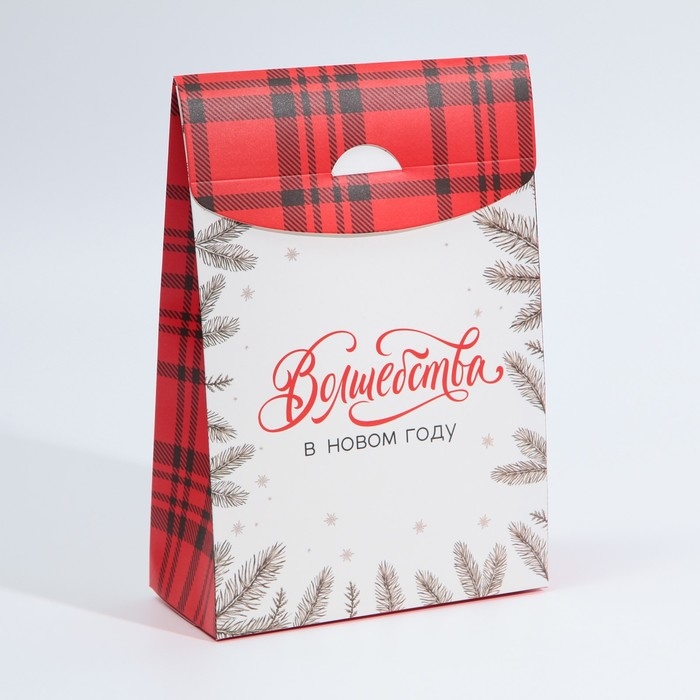 Коробка подарочная новогодняя складная «Волшебства в новом году», 15 х 7 х 22 см, Новый год Коробка подарочная новогодняя складная «Волшебства в новом году», 15 х 7 х 22 см, Новый год