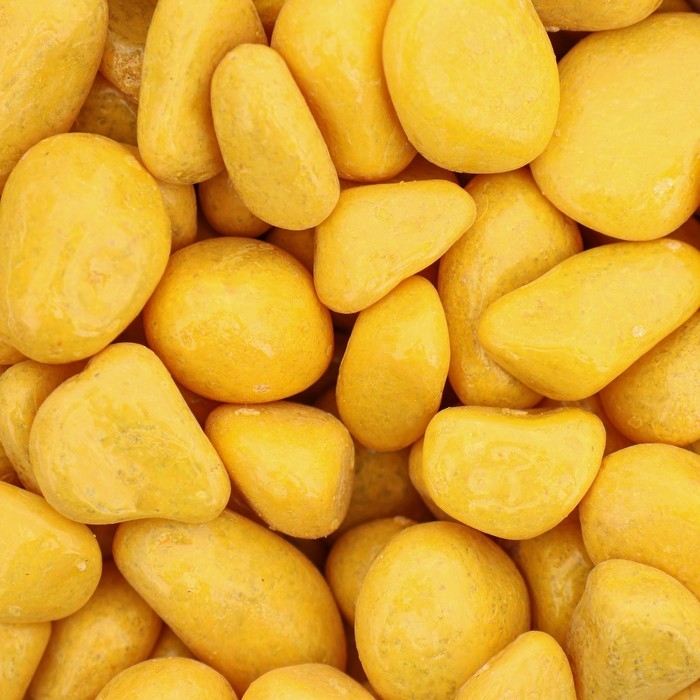 Грунт для аквариума  Грунт для аквариума "Галька цветная,  желтая" 800г фр 8-12 мм