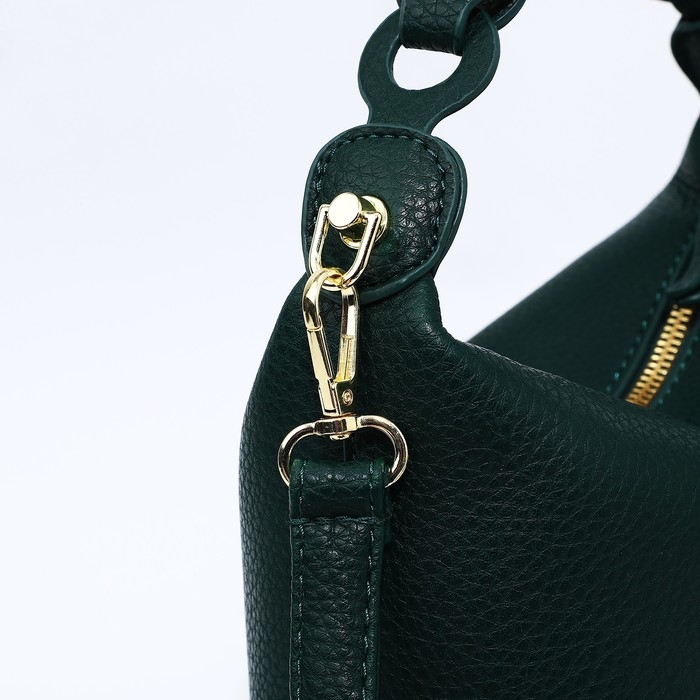 Сумка-багет на молнии, цвет зелёный Сумка-багет на молнии, цвет зелёный