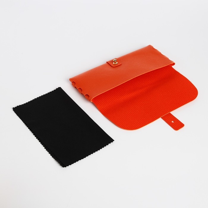 Футляр для очков на зацепке, длина 16,5 см, цвет оранжевый Футляр для очков на зацепке, длина 16,5 см, цвет оранжевый