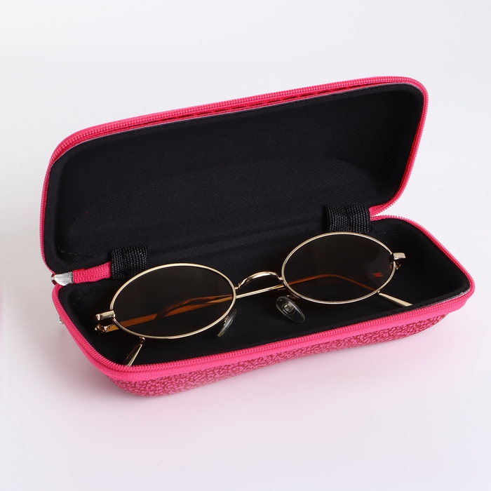 Футляр для очков на молнии, длина 16 см, цвет розовый Футляр для очков на молнии, длина 16 см, цвет розовый