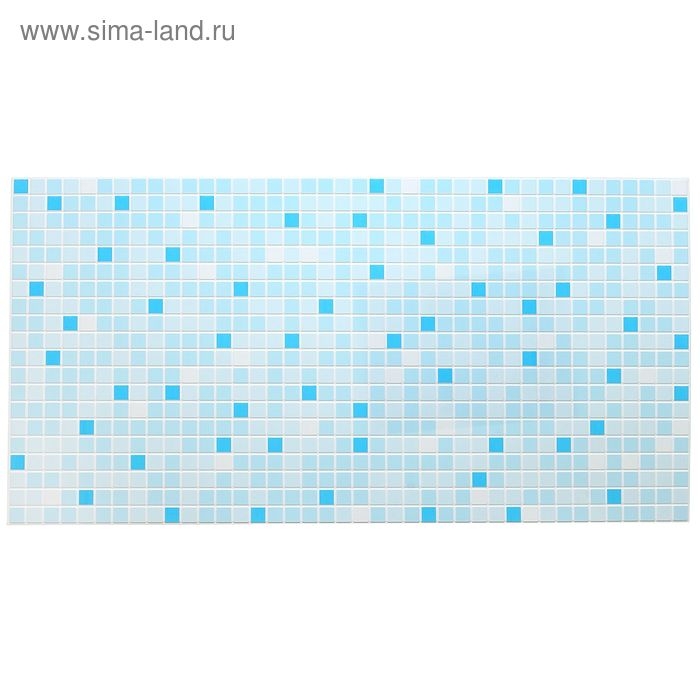 Панель ПВХ Мозаика голубая 955*480 Панель ПВХ Мозаика голубая 955*480