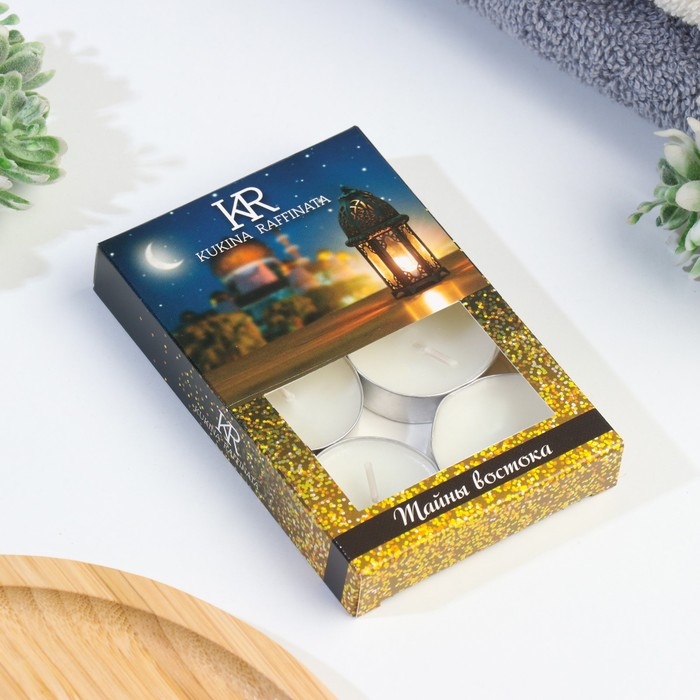 Свеча чайная ароматическая 6 шт.в под.коробке, Свеча чайная ароматическая 6 шт.в под.коробке, "Тайны востока"