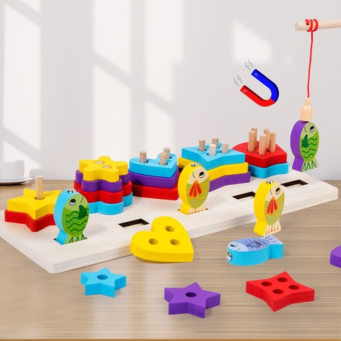 Деревянная пирамидка + рыбалка, 31 × 12,7 см Деревянная пирамидка + рыбалка, 31 × 12,7 см