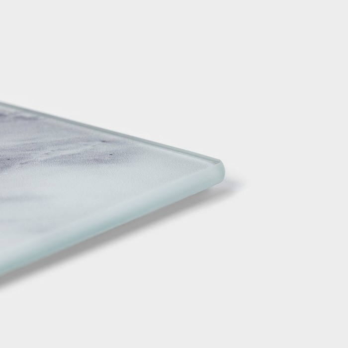 Доска разделочная стеклянная Доляна «Белый мрамор», 30×20 см Доска разделочная стеклянная Доляна «Белый мрамор», 30×20 см