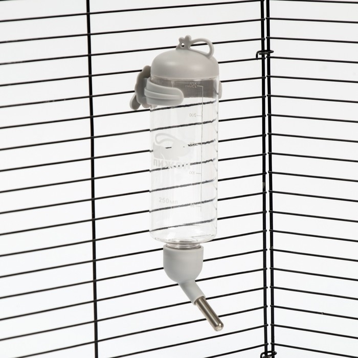 Поилка для грызунов Поилка для грызунов "Пижон", 250 мл, серая