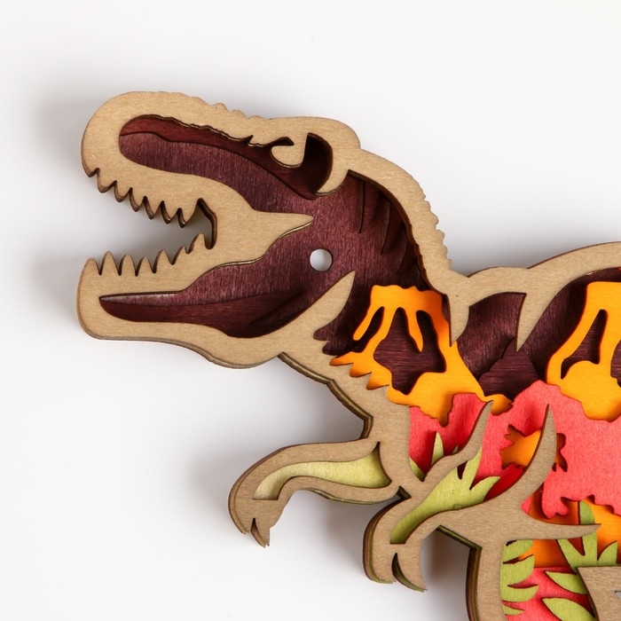 Панно интерьерное дерево  Панно интерьерное дерево "Тирекс. До нашей эры" 25,6х14,2 см