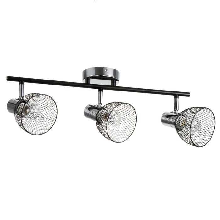 Светильник Светильник "Мэдока" 3х60Вт Е14 черный/хром 57х10х19,5см