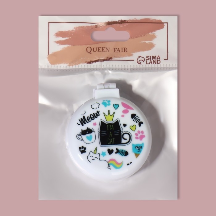 Расчёска массажная, складная, с зеркалом, d = 6,5 см, рисунок МИКС Расчёска массажная, складная, с зеркалом, d = 6,5 см, рисунок МИКС