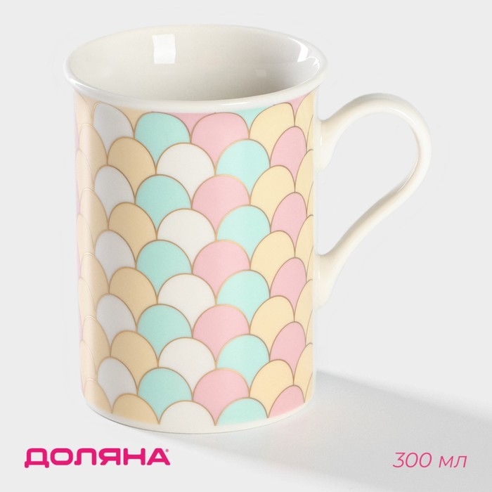 Кружка фарфоровая Доляна «Радужная», 300 мл ㅤ Кружка фарфоровая Доляна «Радужная», 300 мл ㅤ