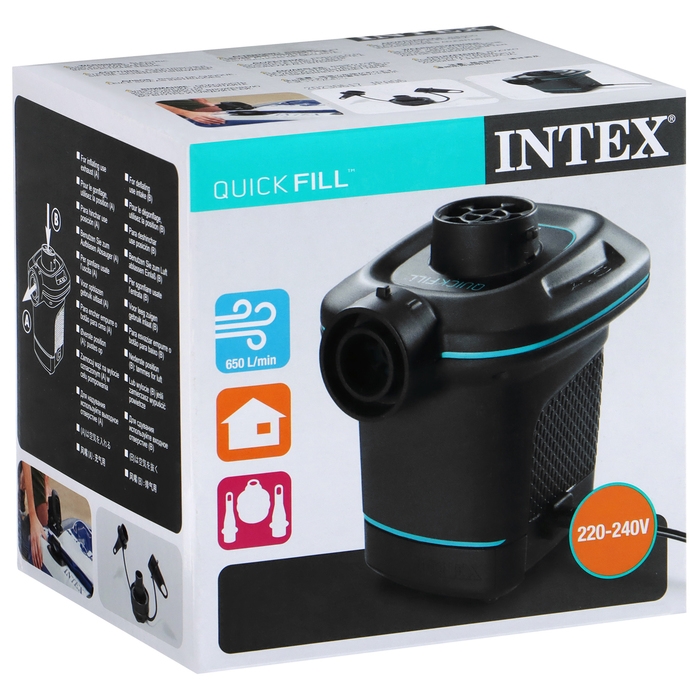 Насос электрический, 3 насадки, 220-240V, 66640 INTEX Насос электрический, 3 насадки, 220-240V, 66640 INTEX