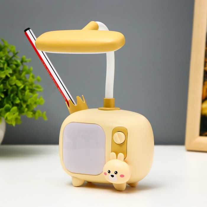 Настольная лампа  Настольная лампа "Зайка" LED 3Вт USB АКБ МИКС 6х9,5х22,5 см RISALUX