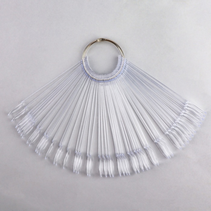 Палитра для лаков на кольце, 50 ногтей, форма овал, цвет прозрачный Палитра для лаков на кольце, 50 ногтей, форма овал, цвет прозрачный