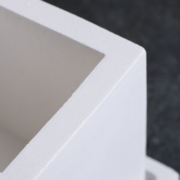 Фигурное кашпо  Фигурное кашпо "Куб с поддоном" белое 0 25 л/ 8х6х6см