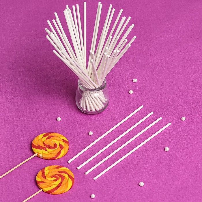 Набор палочек для леденцов  Набор палочек для леденцов "Кондимир", ⌀0,4 см, длина 20 см, 50 шт