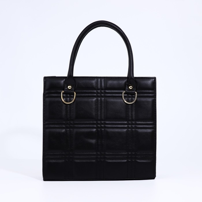 Сумка женская тоут на молнии, цвет чёрный Сумка женская тоут на молнии, цвет чёрный