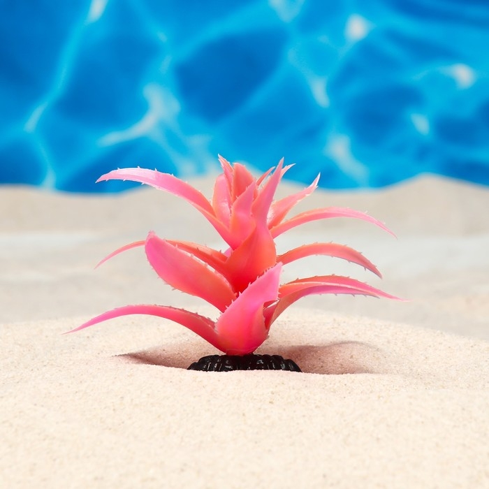 Растение искусственное аквариумное, светящееся, 10 см, красное Растение искусственное аквариумное, светящееся, 10 см, красное