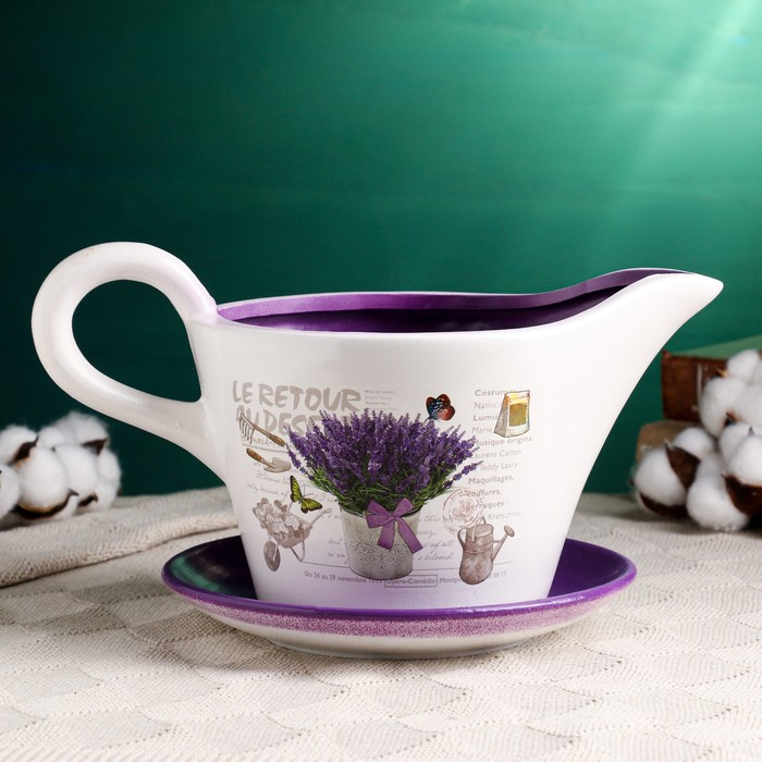 Горшок в форме кувшина Горшок в форме кувшина "Моника" лаванда, 29х17х13см