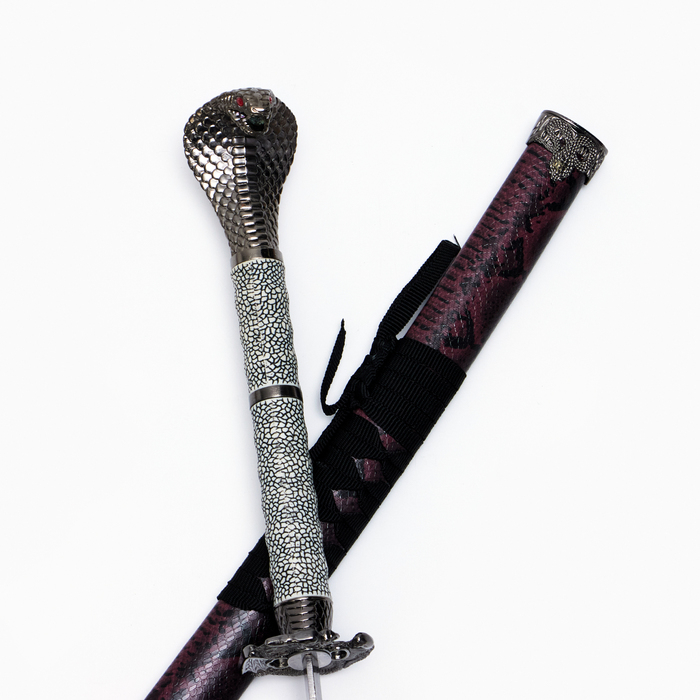 Сувенирное оружие «Катана Рику» 107см, рукоять под змеиную кожу