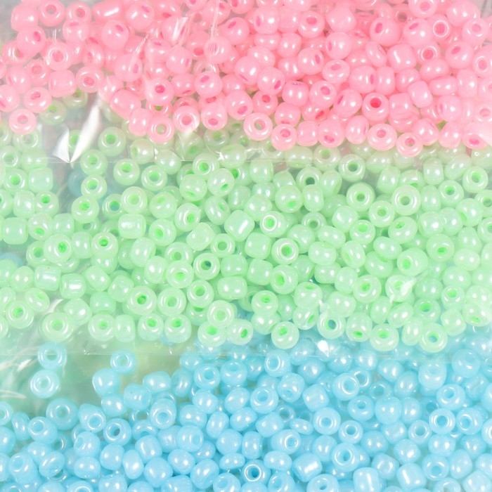 Бисер круглый 8/0  Бисер круглый 8/0 "Перламутр. Маршмеллоу" 6 цветов х 10 гр 20х8х0,7 см