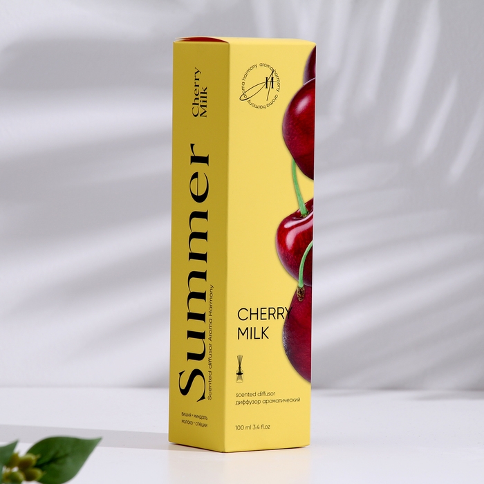 Диффузор ароматический, Диффузор ароматический, "Сherry milk", вишневое молоко, 100 мл