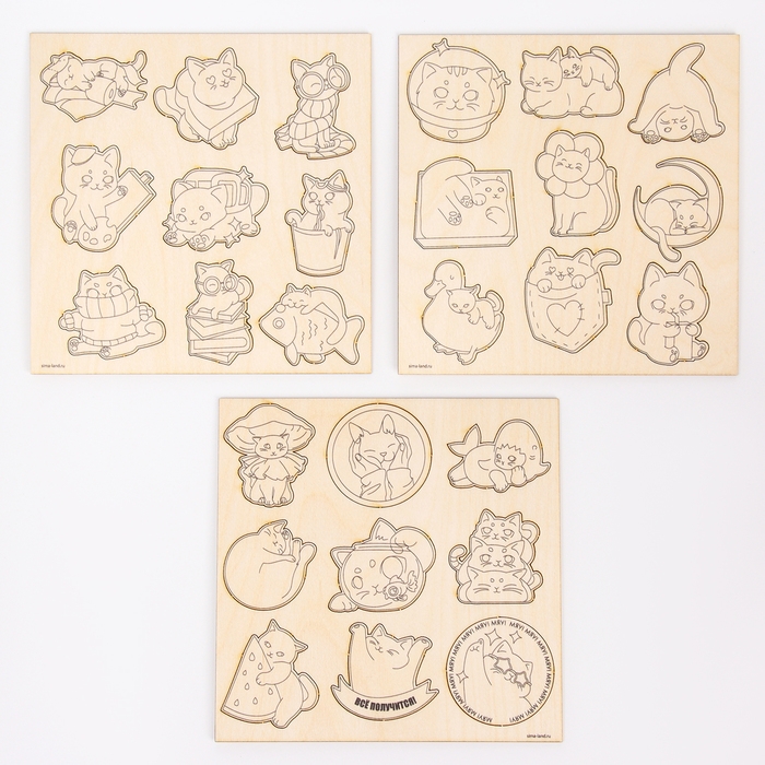 Заготовки для творчества «Котики», 27 шт Заготовки для творчества «Котики», 27 шт