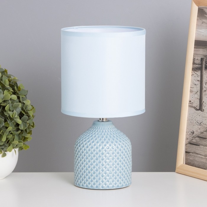 Лампа настольная Лампа настольная "Каталина" 1х40Вт Е14 голубой 13х13х25см