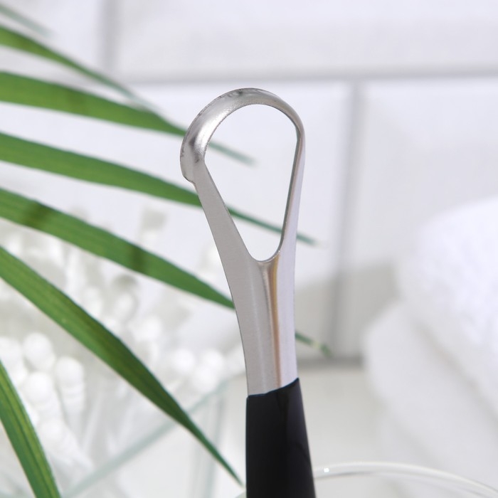 Скребок для чистки языка, чёрный Скребок для чистки языка, чёрный