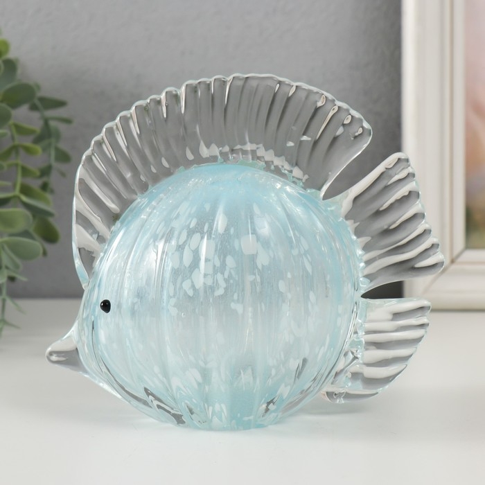 Сувенир стекло Сувенир стекло "Голубая рыбка" под муранское стекло 15х7х13 см