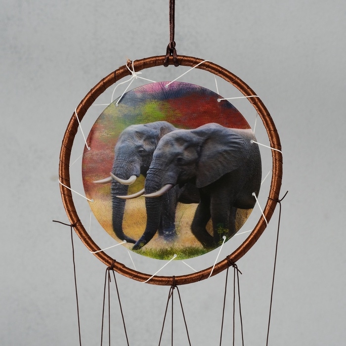 Музыка ветра металл Музыка ветра металл "Слоны" 4 трубки 1,8х16х57 см