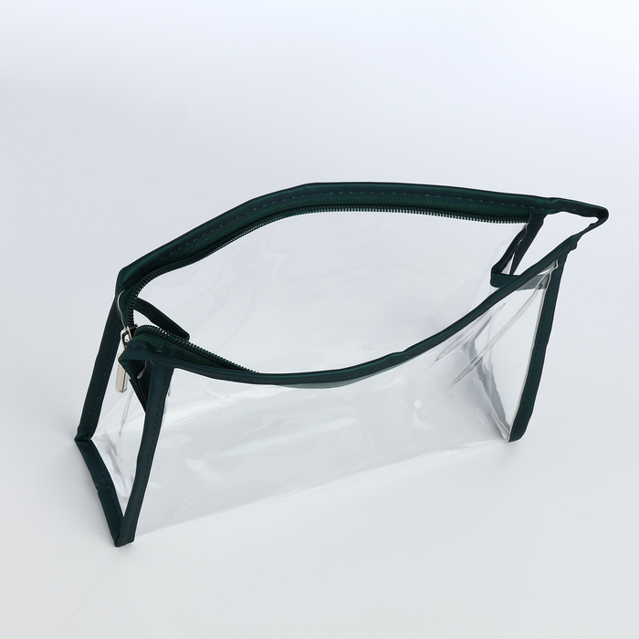 Набор косметичек 2 в 1 на молнии, цвет зелёный Набор косметичек 2 в 1 на молнии, цвет зелёный