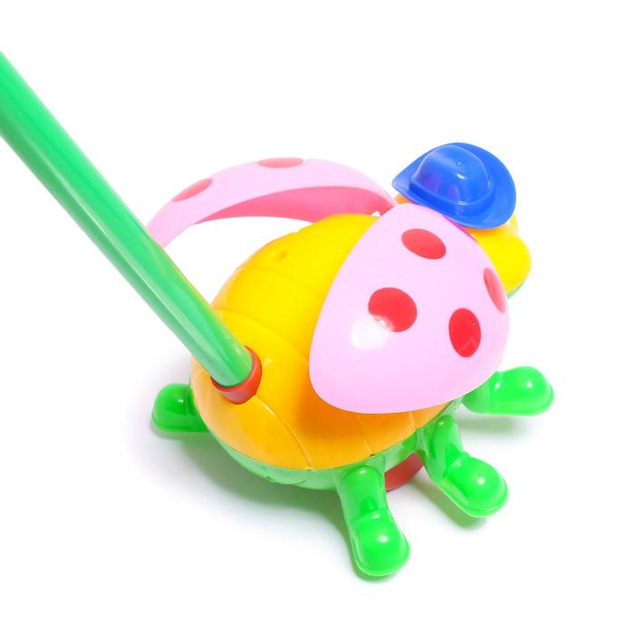 Каталка «Жучок», на палочке, цвета МИКС Каталка «Жучок», на палочке, цвета МИКС