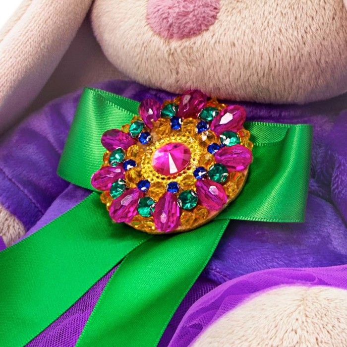 Мягкая игрушка «Зайка Ми Пурпурный александрит», 23 см