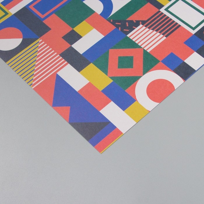 Бумага для скрапбукинга Бумага для скрапбукинга "Color geometry" плотность 180 гр набор 5 шт 30,5х32 см