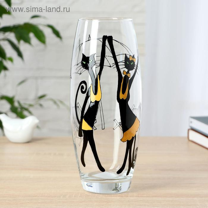 Ваза Ваза "Чёрные кошки" d-8см 11х26 см