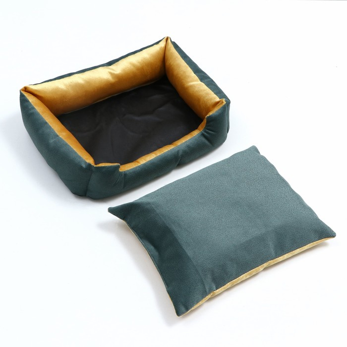 Лежанка-диван с двусторонней подушкой, 45 х 35 х 11 см, микс цветов Лежанка-диван с двусторонней подушкой, 45 х 35 х 11 см, микс цветов