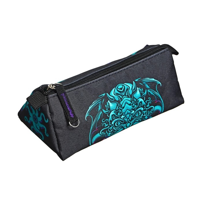 Пенал мягкий, 1 отделение, 85 х 200 х 65 мм, объёмный, Феникс  Пенал мягкий, 1 отделение, 85 х 200 х 65 мм, объёмный, Феникс "Зов монстра" синий 61900