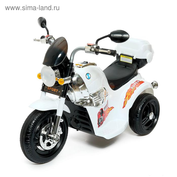 Электромобиль «Чоппер», с аккумулятором, световые и звуковые эффекты, цвет белый Электромобиль «Чоппер», с аккумулятором, световые и звуковые эффекты, цвет белый