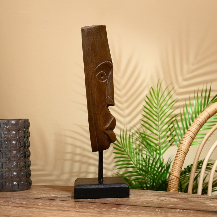 Маска Маска "Лени" на подставке, албезия 42 см