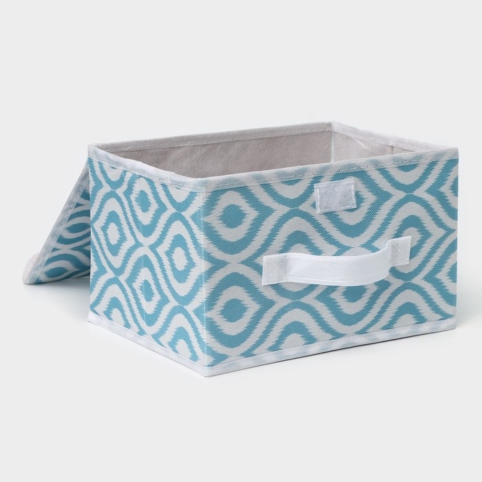 Короб для хранения Доляна «Лагуна», 26×20×16 см, цвет бирюзовый Короб для хранения Доляна «Лагуна», 26×20×16 см, цвет бирюзовый
