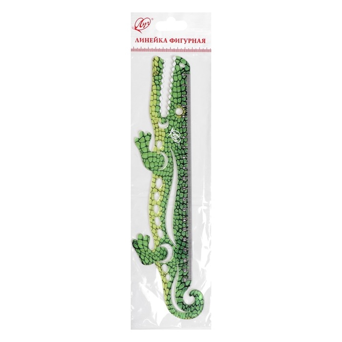 Линейка фигурная 20 см  Линейка фигурная 20 см "Крокодил"