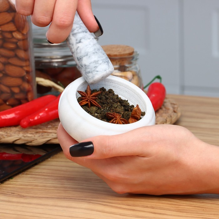 Ступка с пестиком малая, 75 мл, 5 см №1 Ступка с пестиком малая, 75 мл, 5 см №1